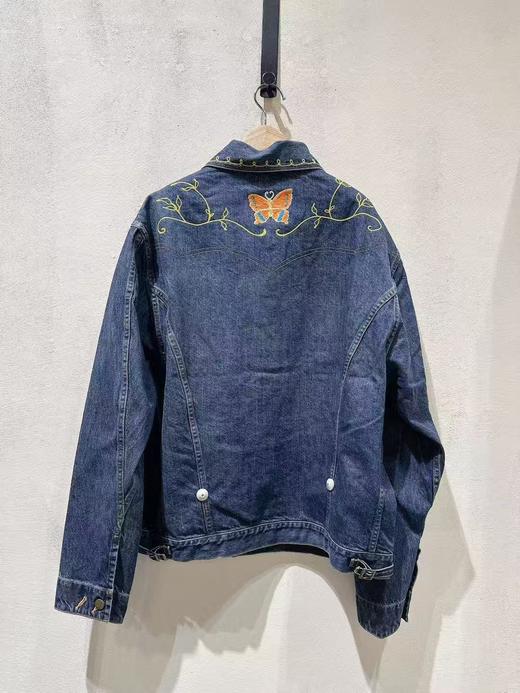女款蝴蝶刺绣牛仔夹克外套la 商品图1