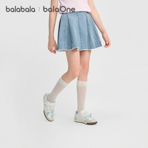 【balaOne】巴拉巴拉童装女童短裙儿童裙子2026夏新款牛仔裙甜美 商品图0
