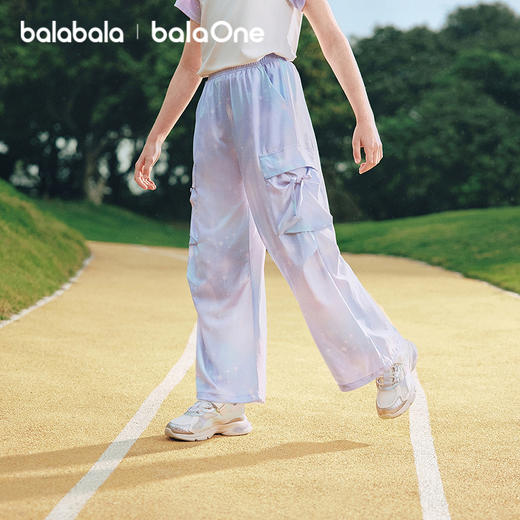 【balaOne】巴拉巴拉童装儿童裤子女童长裤夏装薄2026新款工装裤 商品图0