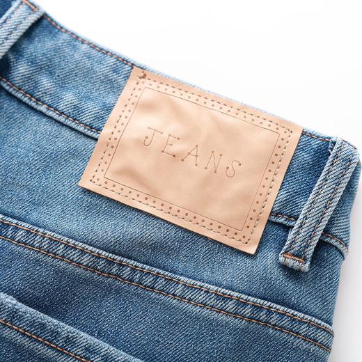 「高货wl」全新升级【铂金会员275/天猫369/差价94】(00411)洛诗琳气质爱心压印牛仔裤女2026春夏新款高腰显瘦直筒裤 商品图2