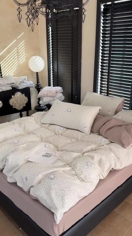 韩国有氧沐纱棉四件套亲肤柔软四季款裸睡双层纱套件 商品图13