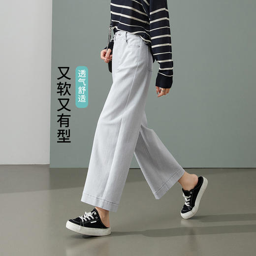 【春新品！九分阔腿裤】逸阳春季新款九分宽松显瘦小个子牛仔裤9160V 商品图1