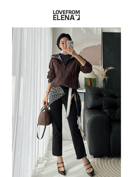 「工厂团购」简约百搭款  连帽拉链防风衣 商品图2