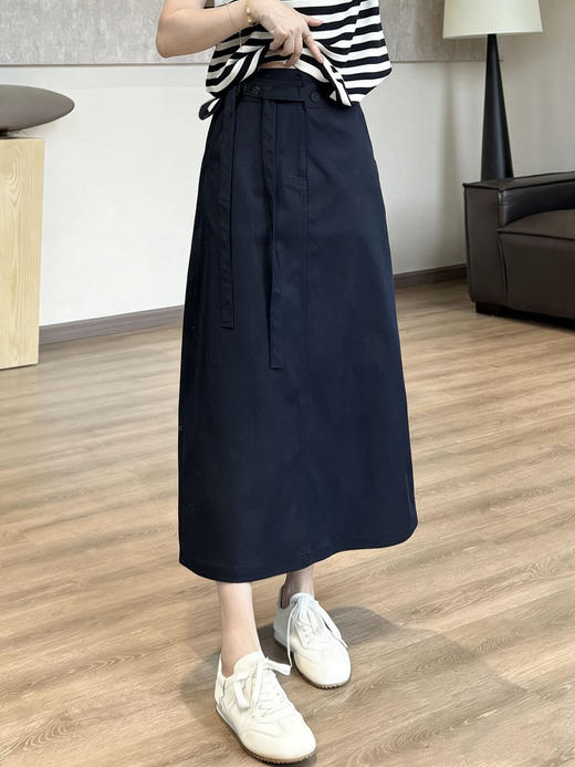 醋酸+莱赛尔+桑蚕丝春夏超轻量直筒小A半裙 商品图5