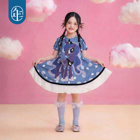 小马宝莉联名年衣童装连衣裙儿童夏季新款女孩公主风卡通裙子短裙