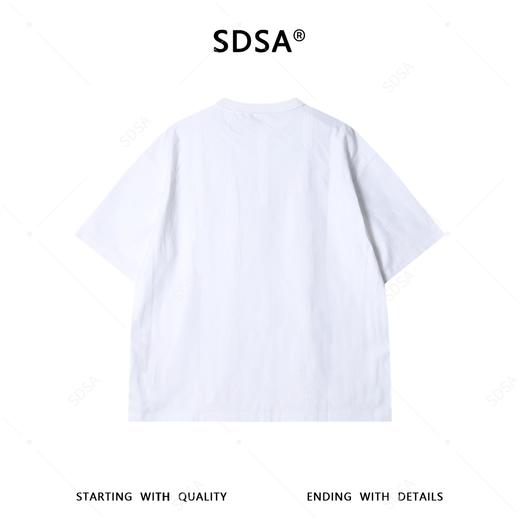 SDSA男装2026新款高贵轻奢时尚纯色提花圆领短袖T恤百搭宽松上衣 商品图4