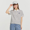 笛莎Deesha 2026年夏季新款青少年条纹刺绣经典翻领POLO T恤 商品缩略图1