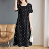 气质波点连衣裙女夏2026年新款胖mm长裙宽松大码裙子显瘦遮肚女装 商品缩略图3