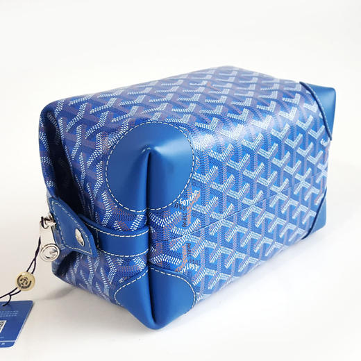 【95新】GOYARD戈雅蓝色老花Bowling 25洗漱包化妆包饭盒包中性款140326NJS18 商品图7