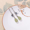 【水滴莲花】S925纯银镀金晴水玉珐琅长款耳饰【CW-EG02461】 商品缩略图2