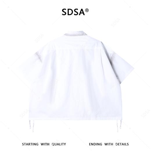 SDSA男装2026新款高贵轻奢原创设计扎染刺绣字母短袖衬衫百搭舒适 商品图4