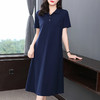 翻领短袖连衣裙女2026新款夏季大码女装宽松女士polo休闲直筒裙子 商品缩略图3