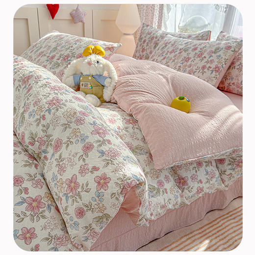 【69元起1套】超高品质谁睡谁爱上的纱四件套来啦!然 自带温柔自然褶皱 不用熨烫就有满满氛围感 面料软糯轻盈，贴身不压身 裸睡、敏感肌、宝妈、学生党都能放心睡 商品图6