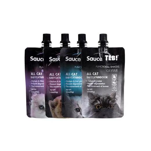 TEB!汤恩贝S系列猫酱吸吸乐猫咪湿粮鱼籽鸡肉零食罐头肉粒补水90g 商品图4