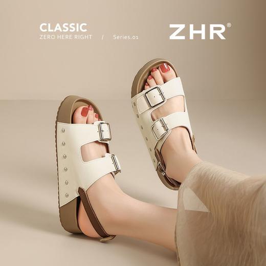 ZHR则则复古勃肯凉鞋女舒适超软夏季百搭厚底凉鞋女外穿休闲凉鞋 商品图6