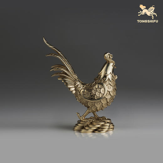 铜师傅《多宝母鸡》《多宝公鸡》生肖鸡铜摆件 新居乔迁开业礼物 商品图4