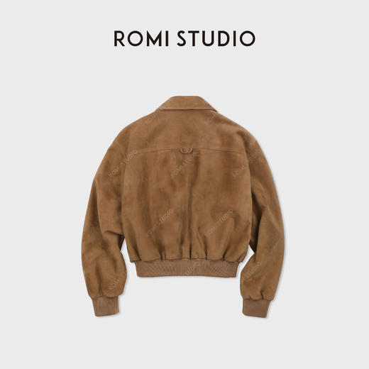 ROMI STUDIO进口羊反绒顶奢染色高质感皮夹克外套 RWDSWL2319 商品图2