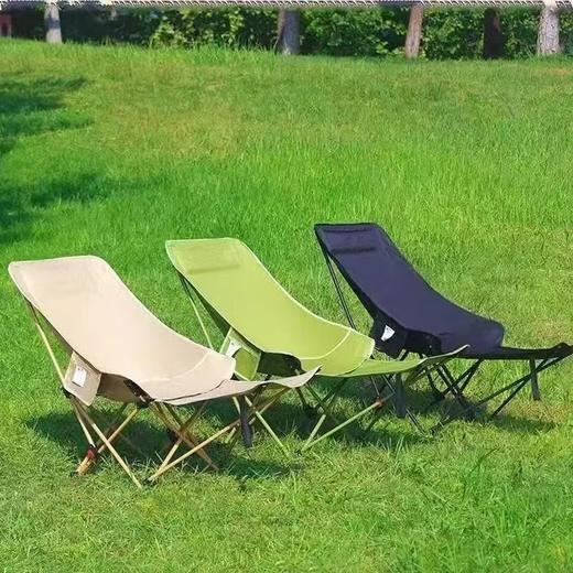 露客户外休闲露营野餐月亮椅 高背四挡可调节超强承重折叠椅躺椅 商品图4