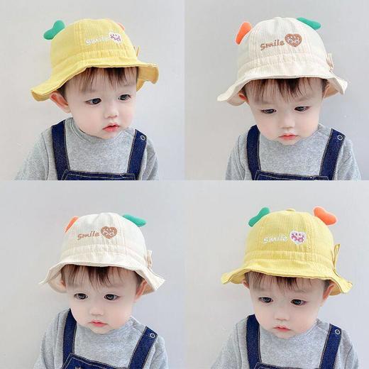 婴儿帽子春夏季薄款3-24个月网眼可爱防晒遮阳男女宝宝渔夫帽凉帽 商品图1