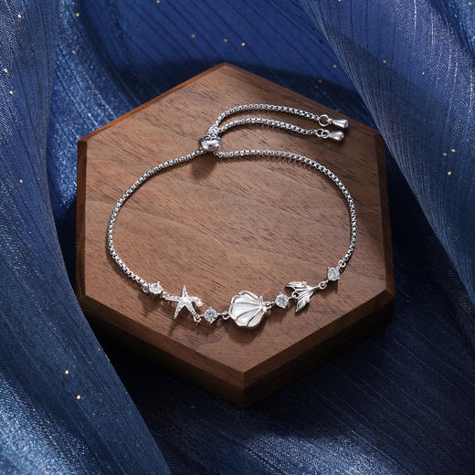 子佩集【星海拾贝】S925银手链【SL070464】时尚贝壳海星白贝母2509 商品图7