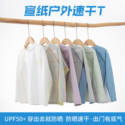 【爆款预售7天内发货】【新品钜惠】【宣纸速干，防晒UPF50+】【两件起拍，一件不发货】春夏季新款儿童宣纸衣长袖T中大童防晒吸湿排汗运动上衣 商品图2