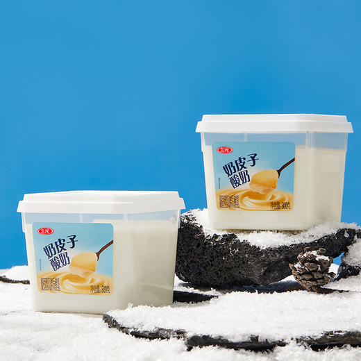 【快递到家-低温】雪凝奶皮子原味酸奶800g*2盒 商品图4