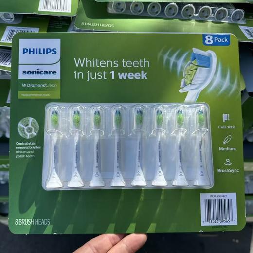 到手价299元 Philips飞利浦 电动牙刷替换刷头8支装 美国代购，无中文标签，介意慎拍 商品图0