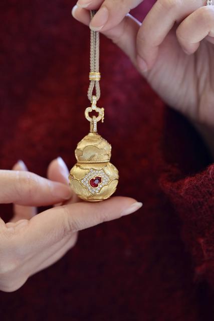 【26年女神樱花季】【茱事顺俪】上上签葫芦无烧红宝石项链 商品图1