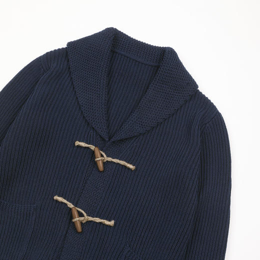 ROMI STUDIO“简练有型”复古牛角扣宽松落肩针织开衫RWDSWT1917 商品图3