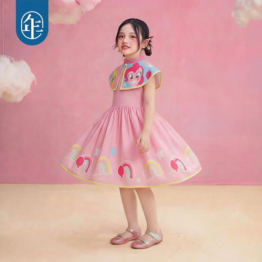 小马宝莉联名年衣童装旗袍裙女童夏季新款儿童卡通风新中式连衣裙 商品图0