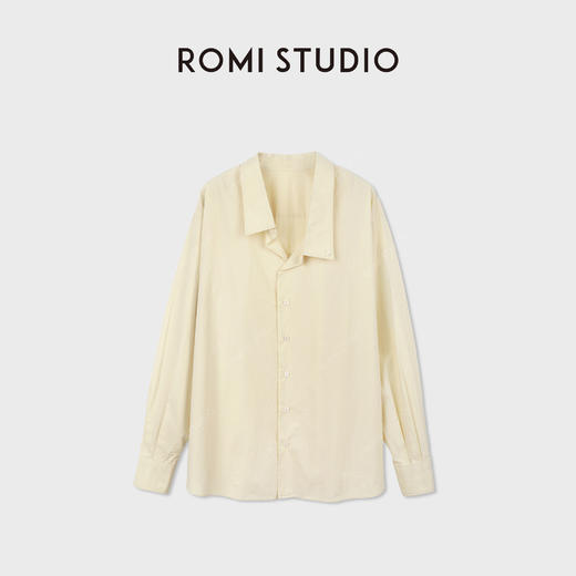 ROMI STUDIO“松弛随性”棉质舒适自在宽松不对称领衬衫 RWCAS65985 商品图0