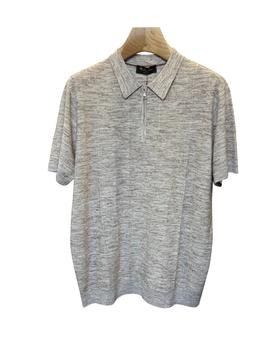 男款针织半拉链短袖Polo衫zh015