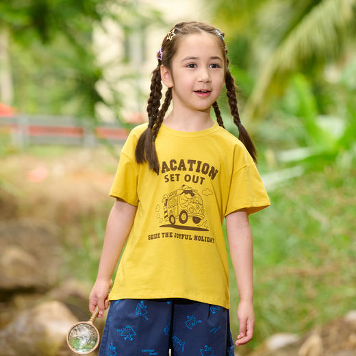 【10A抗菌纯棉】棉花堂夏款小狗巴士绵绵童装短袖T恤 --FA61120 商品图7