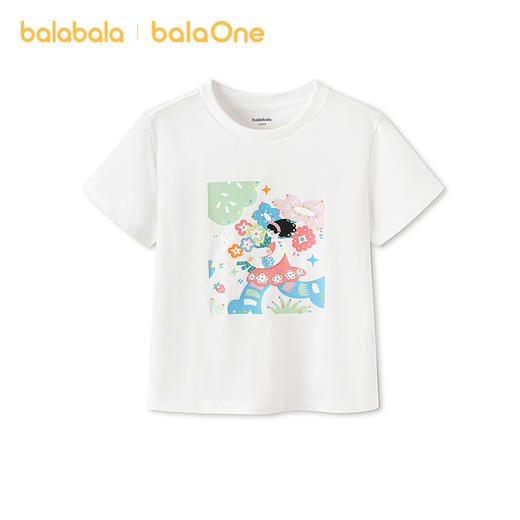 【balaOne】巴拉巴拉童装女童短袖t恤儿童2026新款夏速干凉感上衣 商品图1