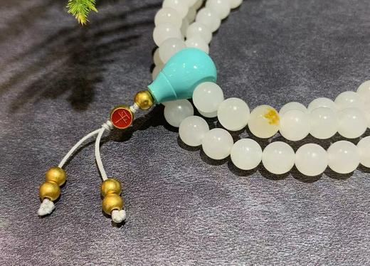 【御珠宫坊】108羊脂白玉珠串 商品图4