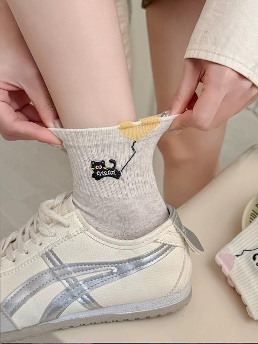 春款袜子大合集！任选4双包邮～棉感中筒袜韩系ins同款条纹纯色波点甜美Lolita堆堆袜女袜蕾丝大花边袜女 商品图8