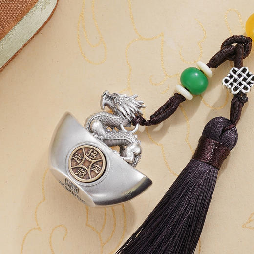 子佩集【祥瑞福辏】S999银钥匙扣【BX0280959】十二生肖元宝原创作品招财进宝可转动2509 商品图7