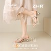 ZHR则则蝴蝶水钻凉鞋2025夏季新款洋气超软女鞋细带水晶粗跟凉拖 商品缩略图2
