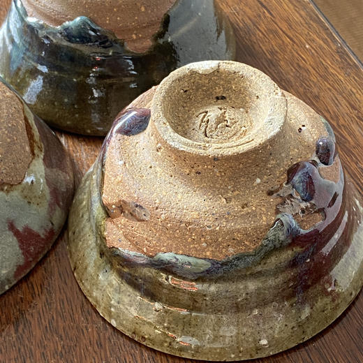 【苏州】日本中古粗陶器皿 带签章 X1523 商品图5