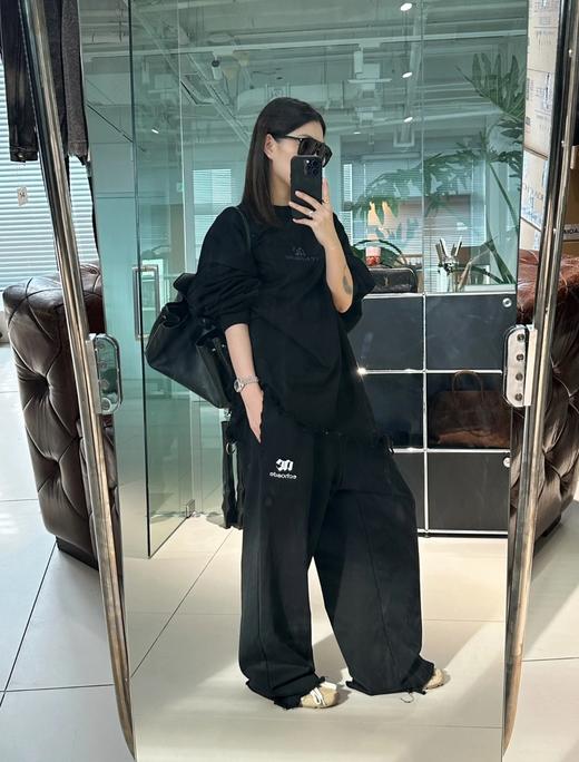 ECHOAD*E刺绣毛边运动裤卫裤 商品图4