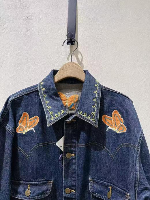 女款蝴蝶刺绣牛仔夹克外套la 商品图2