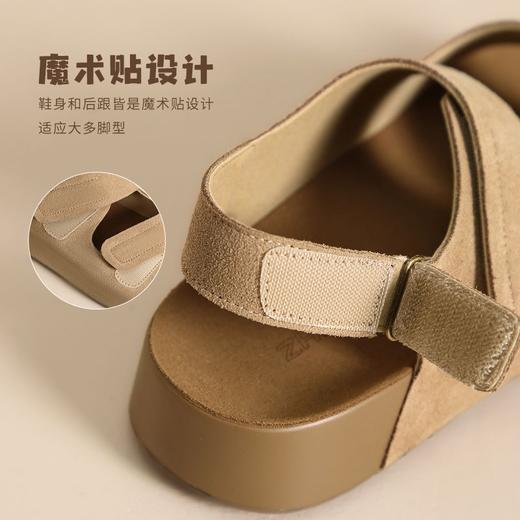 ZHR则则反绒牛皮勃肯凉鞋女厚底舒适凉鞋女夏季时装凉鞋女外穿 商品图8