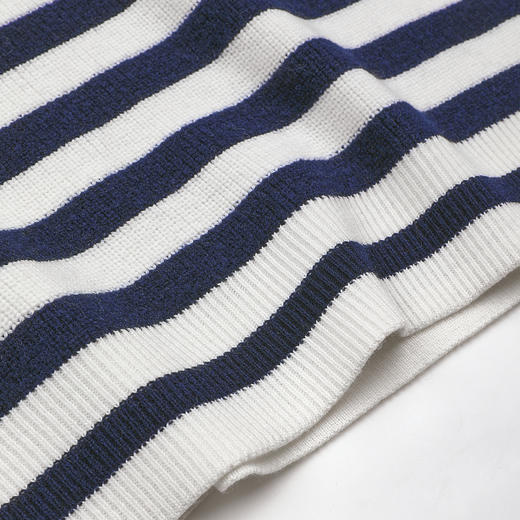 ROMI STUDIO“航海系列”羊毛混纺针织Polo领条纹毛衫RWDSST1800 商品图4