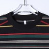 SDSA男装2026新款高贵轻奢复古撞色条纹设计短袖T恤缝线时尚百搭 商品缩略图1