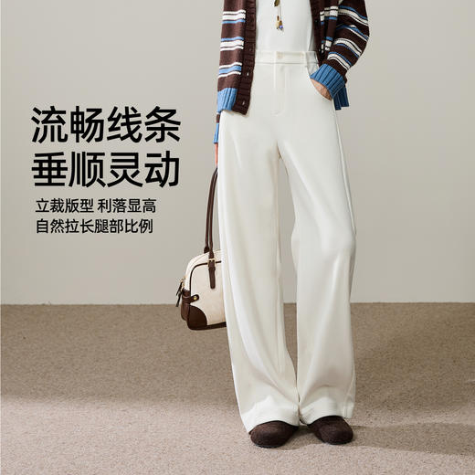 【复古-灯芯绒-香蕉裤】逸阳春款高腰显瘦直筒休闲阔腿糯米裤8114 商品图3