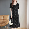 气质波点连衣裙女夏2026年新款胖mm长裙宽松大码裙子显瘦遮肚女装 商品缩略图2