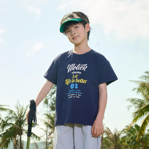 【10A抗菌】棉花堂夏款英文印花棉感速干不粘人童装短袖T恤-- FD61130 商品图8