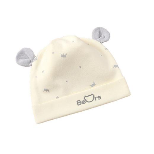 宝宝0-3个月新生婴儿无骨帽子四季款纯棉男女双层夏季胎帽囟门帽 商品图4