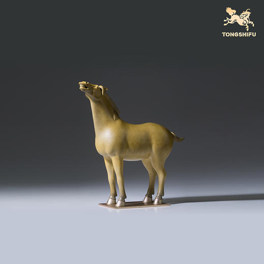 铜师傅 陕西历史博物馆系列《三彩仰头马铜摆件》青铜摆件 商品图1