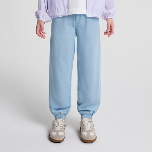 笛莎/Deesha 2026年夏季新款中童裤子束脚棉牛仔裤 商品图0